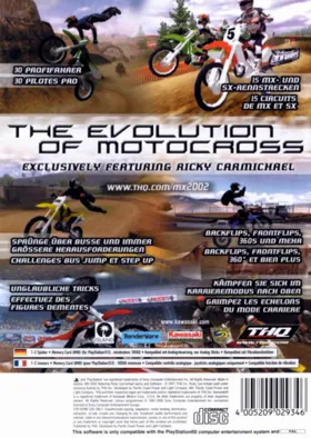 MX 2002 featuring Ricky Carmichael box cover back